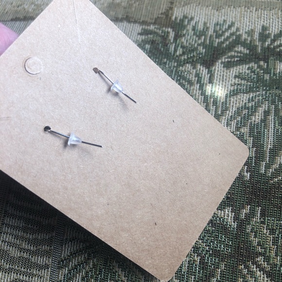 Handcrafted art clay bead faceted jet crystal dangle earrings - Picture 3 of 3